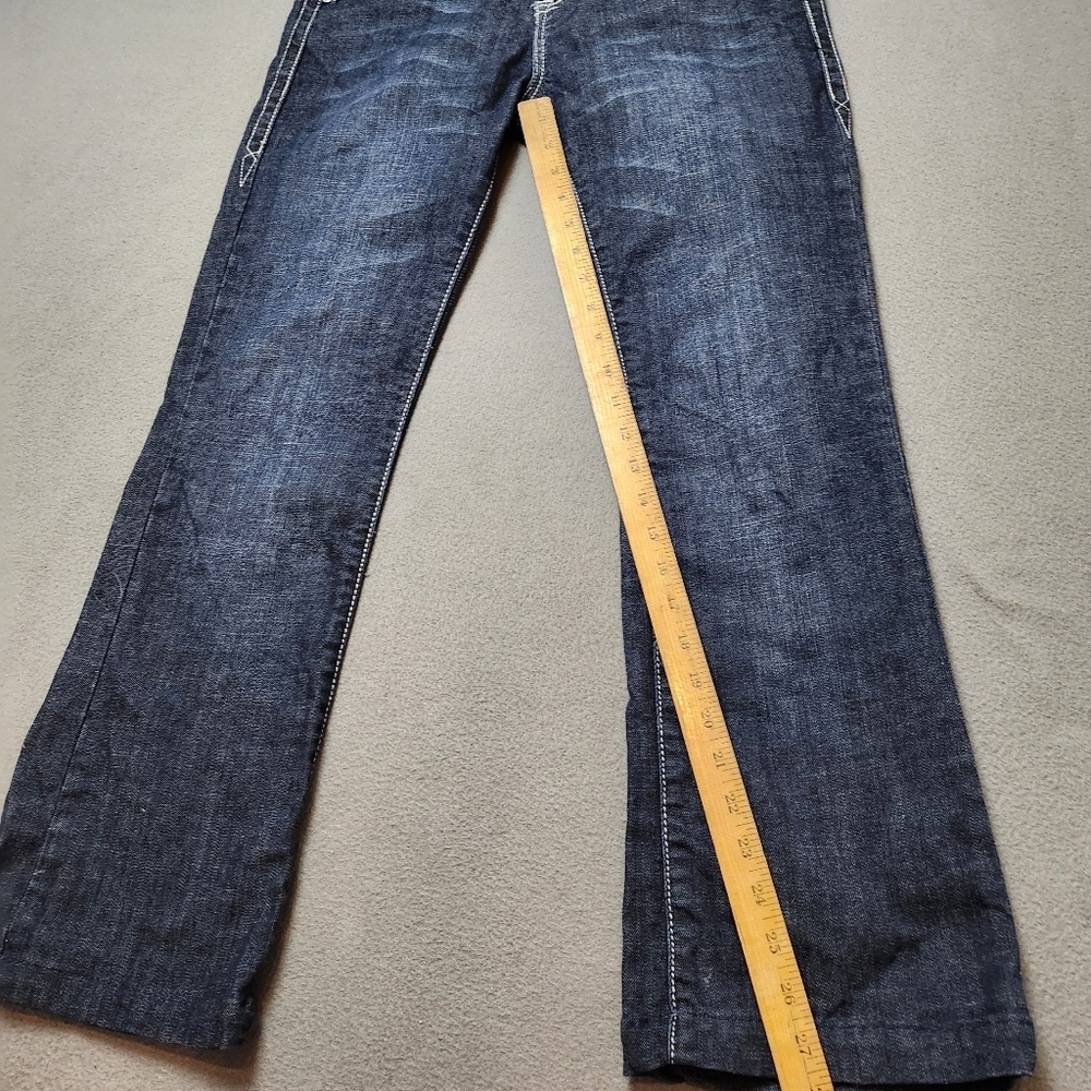Bootcut Jeans Crystal Pockets D-Fuz - Sz 9/10 Boot Cut Bling Y2k - Picture 15 of 15